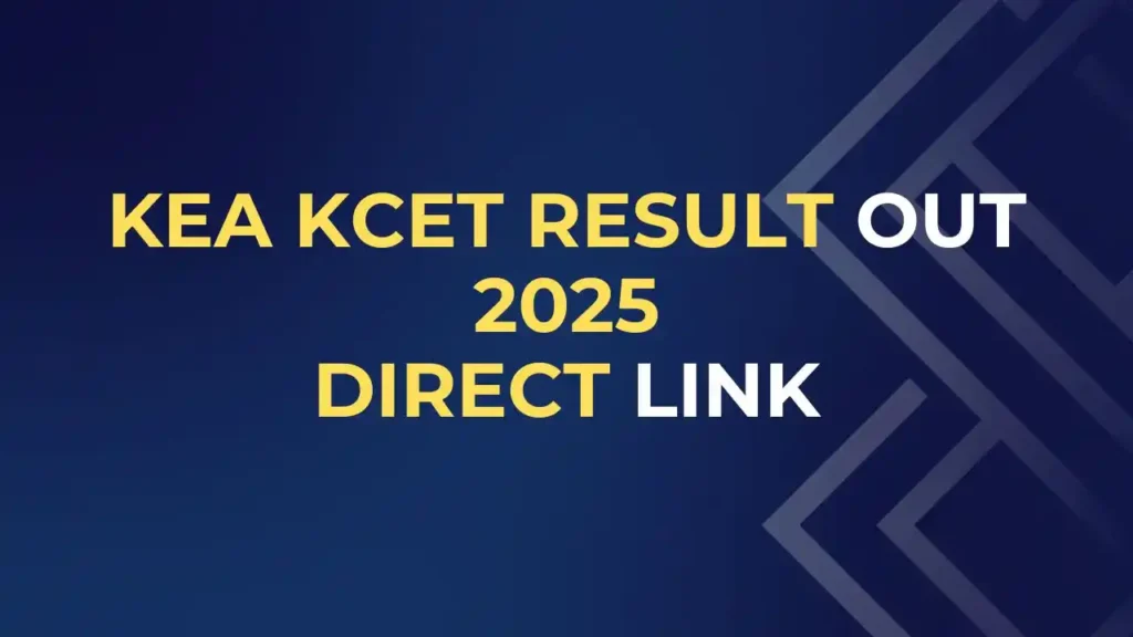 Students checking KEA KCET Result 2025 online on laptop and smartphone with official website on screen