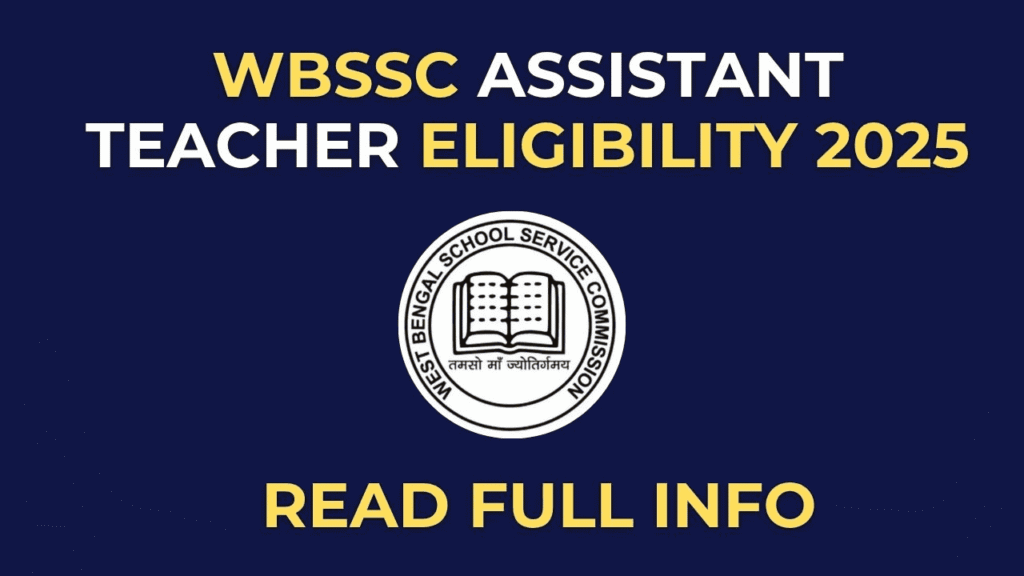 WBSSC Assistant Teacher Eligibility 2025: Complete Criteria for SLST Exam