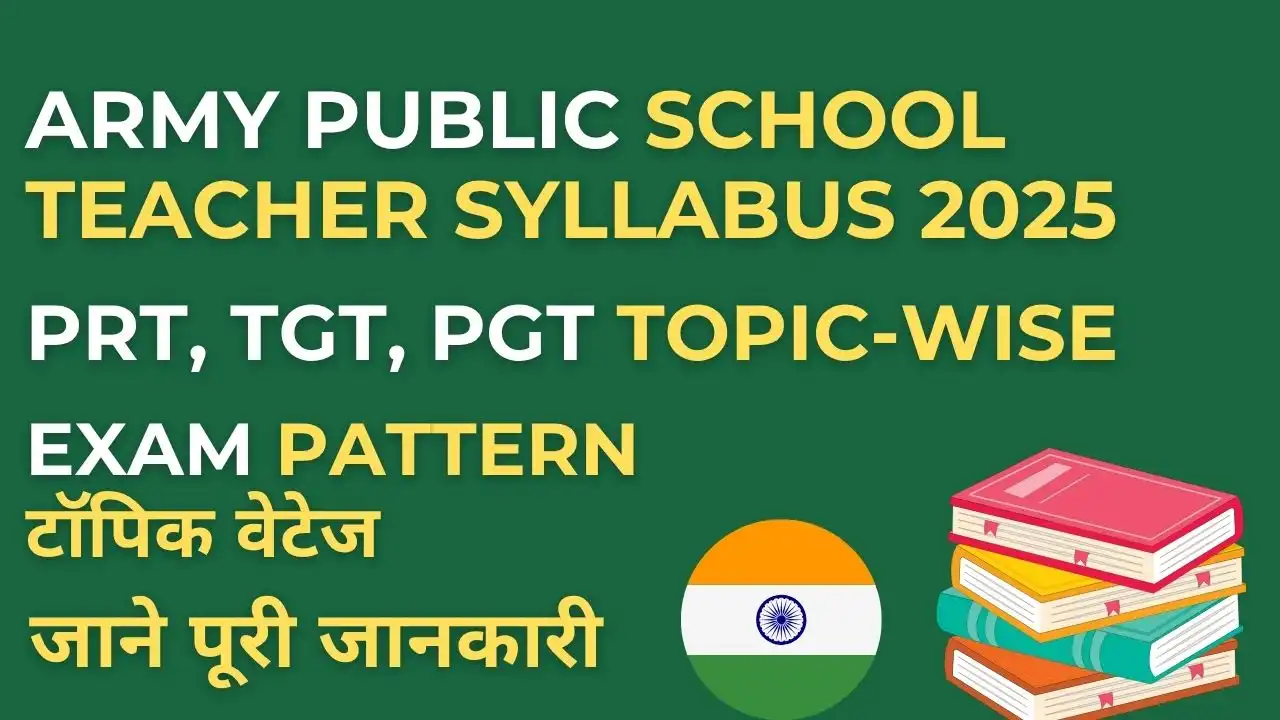 AWES Army Public School Syllabus 2025 for PGT, TGT, PRT – Subject-wise PDF and Exam Pattern Details