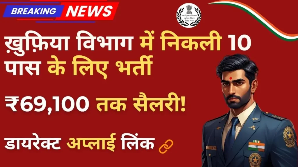 Khufiya Vibhag Bharti 2025 – 10वीं पास के लिए सरकारी नौकरी का मौका