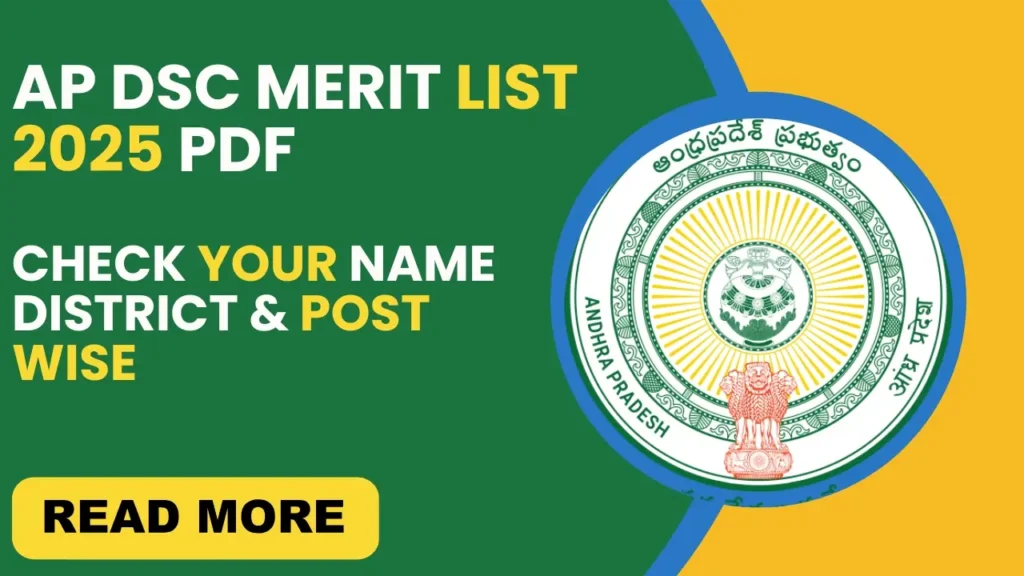 AP DSC Merit List 2025 PDF Realease – Check Your Name District & Post Wise 1 AP DSC Merit List 2025 PDF – District & Post Wise