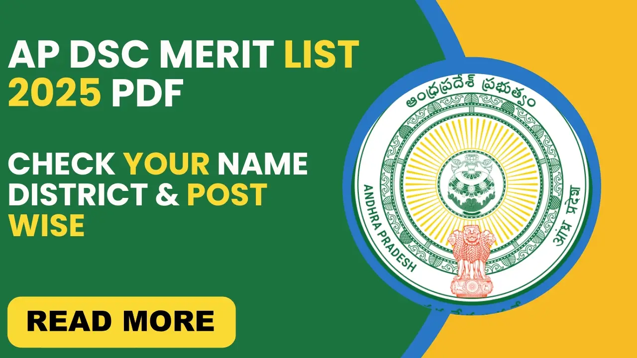 AP DSC Merit List 2025 PDF Realease – Check Your Name District & Post ...