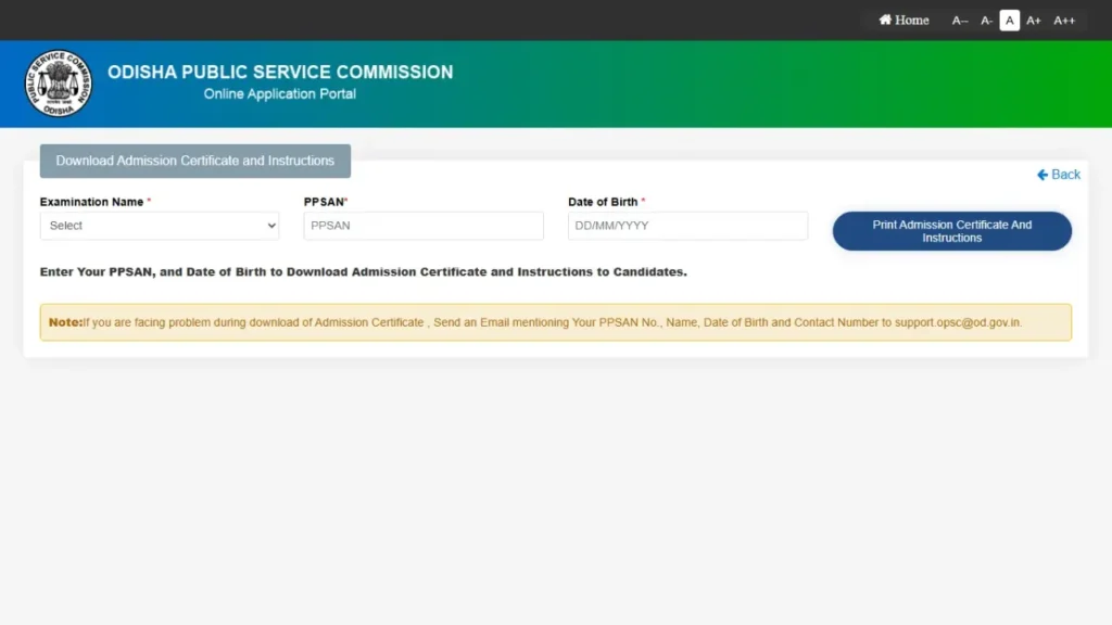 OPSC OCS Admit Card 2025 Download Link and Exam Schedule
