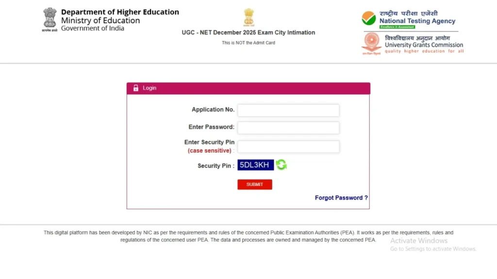 UGC NET City Intimation Slip 2025 Out, December परीक्षा का एग्जाम सिटी देखें @ugcnet.nta.nic.in 1 UGC NET City Intimation Slip 2025 December Exam City Download @ugcnet.nta.nic.in