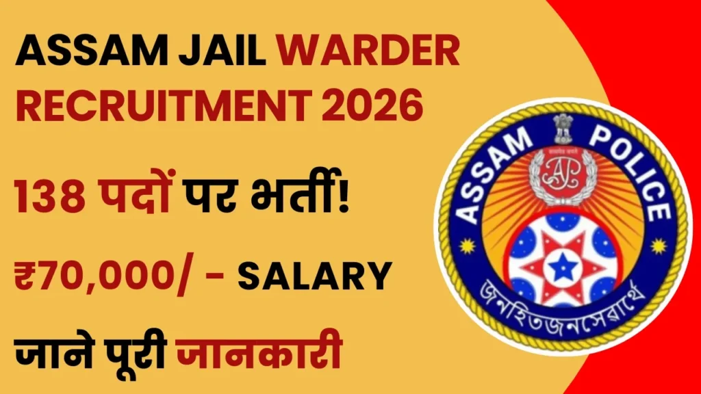 Assam Jail Warder Recruitment 2026 Notification