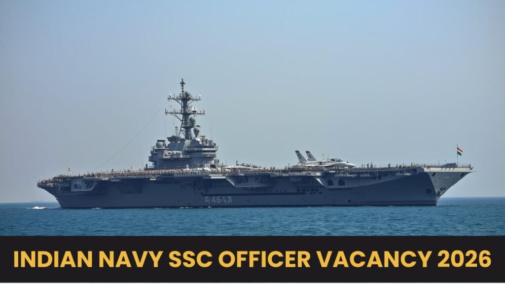 Indian Navy SSC Officer Recruitment 2026 notification for Jan 2027 course