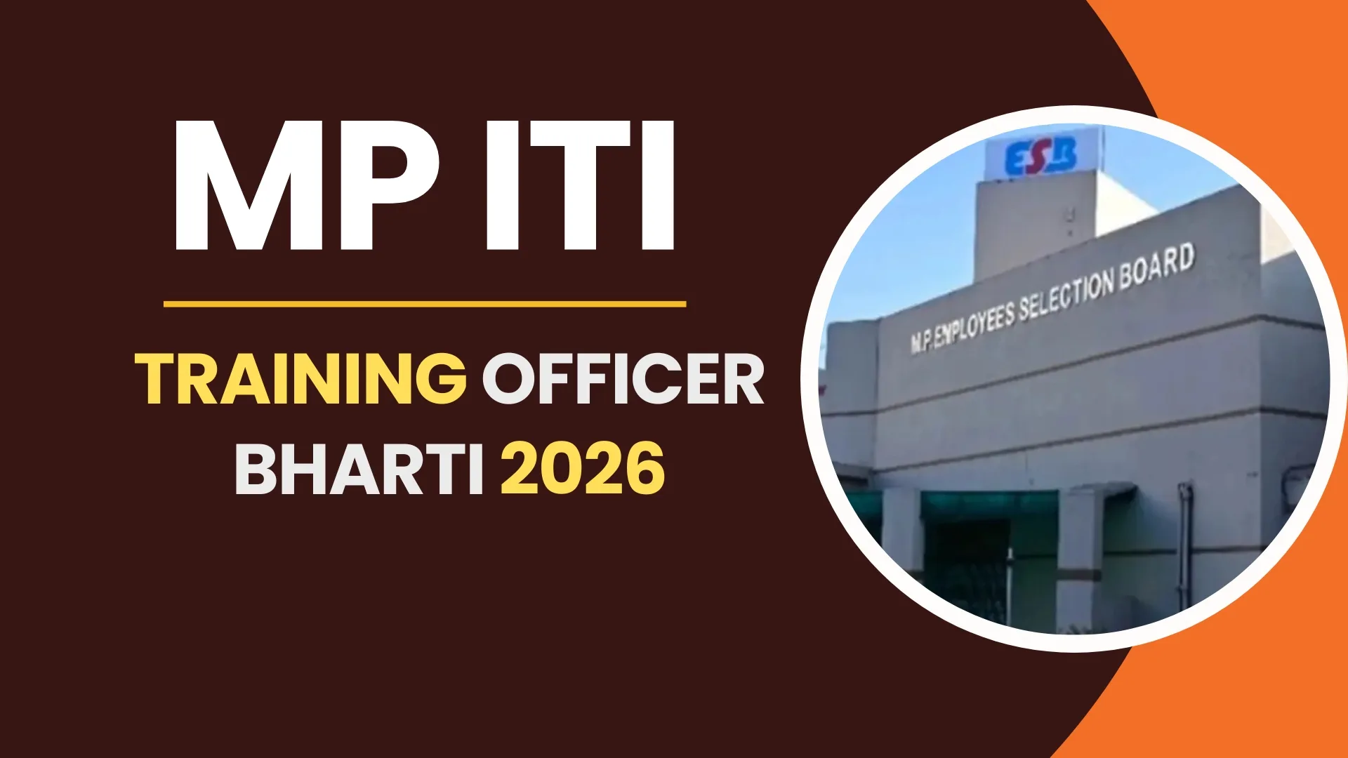 MP ITI Training Officer Recruitment 2026 Notification for 1120 Posts