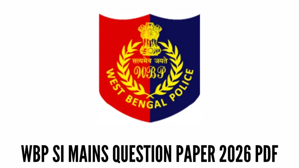 WBP SI Mains Question Paper 2026 Released: Download PDF & Check Exam Analysis 1 WBP SI Mains 2026 descriptive exam paper overview